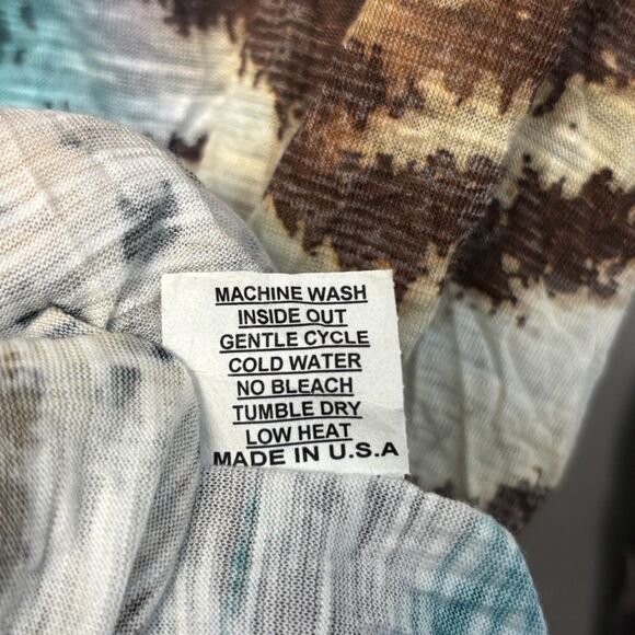 David Cline Women Long Sleeve Blouse Top Button Shirt Size Medium Artsy D006 -12 - Picture 9 of 16